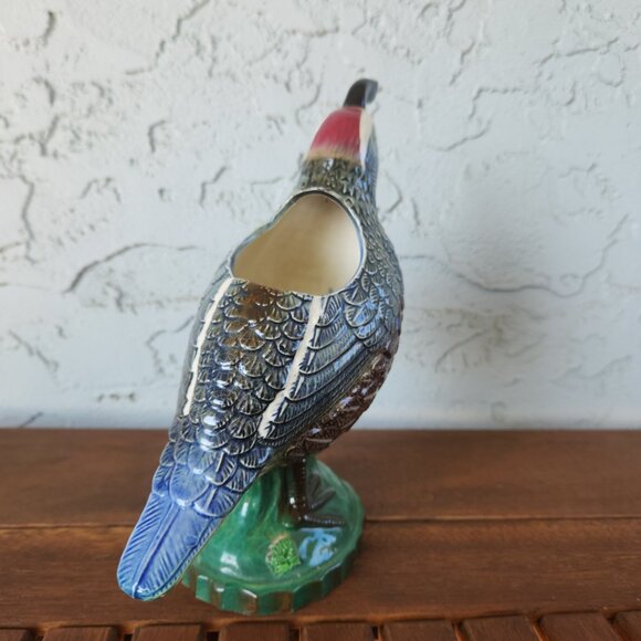 Vintage 1950s Ball Bros Ceramic Quail Bird Figurine Planter Vase 7.3" Tall - Picture 6 of 13
